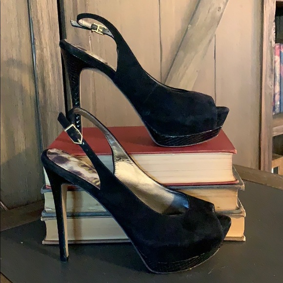 Sam Edelman Penelope black suede heels - Picture 2 of 5